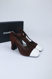 Colestore Chanel Fall-Winter 2026   Slingbacks   Suede Lambskin & Lambskin  Brown & White - 6