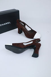 Colestore Chanel Fall-Winter 2026   Slingbacks   Suede Lambskin & Lambskin  Brown & White - 4