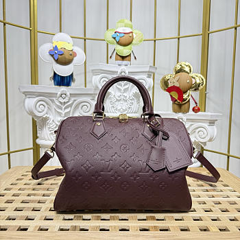 Colestore Louis Vuitton Speedy Soft 30 Garnet Embossed cowhide leather 30 x 21 x 17cm
