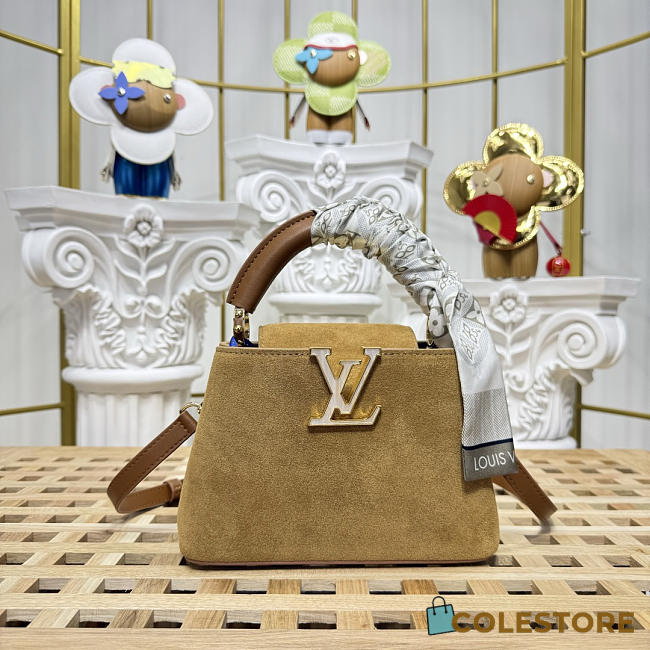 Colestore Louis Vuitton Capucines Mini Hazelnut Calfskin suede leather 21 x 13.6 x 8 cm - 1