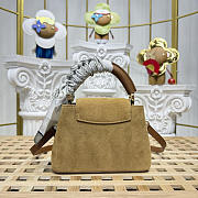 Colestore Louis Vuitton Capucines Mini Hazelnut Calfskin suede leather 21 x 13.6 x 8 cm - 3