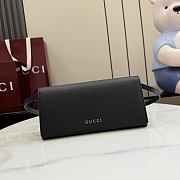 Colestore Gucci Mini bag with Gucci lettering Black soft grainy leather with a natural glossy finish 23.5 x 11 x 6.5 cm - 1