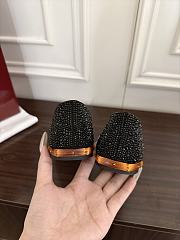 Colestore Gucci Women's crystal ballerina with bamboo Black soft leather - 3