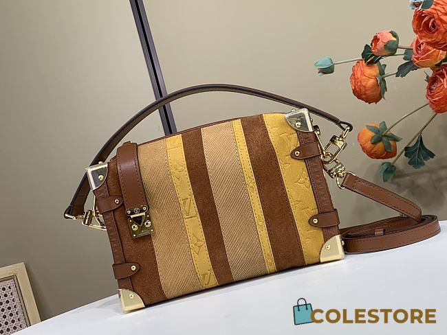 Colestore Louis Vuitton Side Trunk MM Bag Tan Brown Calfskin suede 23.5 x 16 x 8.5 cm - 1