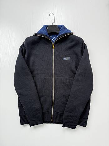 Colestore Louis Vuitton Fall-Winter 2026 Double Face Knitted Reversible Blouson Black Navy