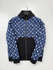 Colestore Louis Vuitton Fall-Winter 2026 Double Face Knitted Reversible Blouson Black Navy - 5