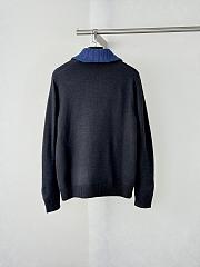 Colestore Louis Vuitton Fall-Winter 2026 Double Face Knitted Reversible Blouson Black Navy - 2