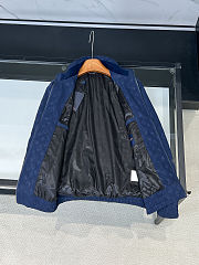 	 Colestore Louis Vuitton Monogram Embossed Tracksuit Jacket Indigo - 4