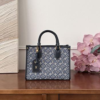 Colestore  Louis Vuitton OnTheGo PM Monogram Emblème/Monogram Bleu Blue 25 x 19 x 11.5 cm