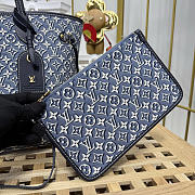 Colestore Louis Vuitton Flight Mode Neverfull MM Tote Bag Monogram Emblème/Monogram Bleu Blue 47 x 28 x 14 cm - 2