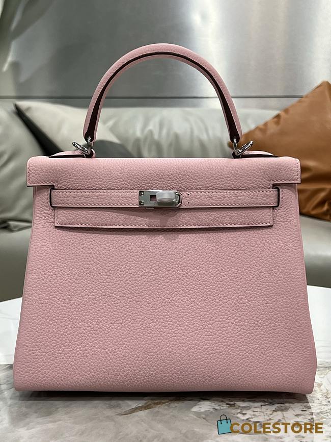 Colestore Hermes Kelly 25 Rose Sakura (3Q Light Pink) Togo leather palladium hardware  - 1