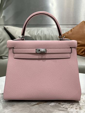 Colestore Hermes Kelly 25 Rose Sakura (3Q Light Pink) Togo leather palladium hardware 