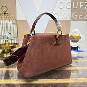 Colestore Louis Vuitton Capucines MM Souple Bag Espresso Suede leather 33 x 24 x 12 cm - 5