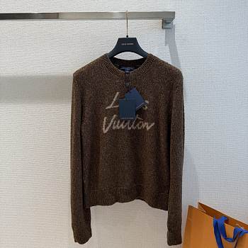 Colestore Louis Vuitton Flight Mode Cursive Signature Pullover Dark Brown