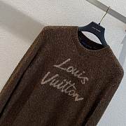Colestore Louis Vuitton Flight Mode Cursive Signature Pullover Dark Brown - 5