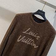 Colestore Louis Vuitton Flight Mode Cursive Signature Pullover Dark Brown - 4