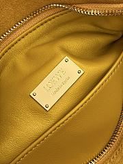 Colestore Loewe Small Featherlight Puzzle bag in suede Ochre 24 x 16.5 x 10.5 cm - 2