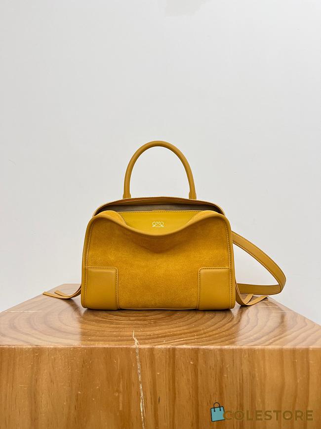 	 Colestore Loewe Small Amazona 180 bag in Suede Ochre 24.5 x 18.5 x 10 cm - 1
