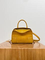 	 Colestore Loewe Small Amazona 180 bag in Suede Ochre 24.5 x 18.5 x 10 cm - 1