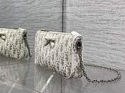 Colestore Dior Promenade Pouch with Chain Latte and Gray Dior Oblique Jacquard 22 x 11.5 x 4.5cm - 2