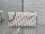 Colestore Dior Promenade Pouch with Chain Latte and Gray Dior Oblique Jacquard 22 x 11.5 x 4.5cm - 4