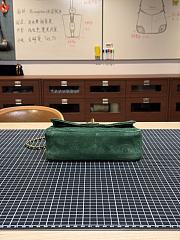 Colestore Chanel Fall Winter 2026 Mini Flap Bag   Suede Calfskin & Gold-Tone Metal Dark Green  13 x 20 x 6cm - 6