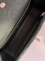 Colestore Chanel Fall Winter 2026 Mini Flap Bag   Suede Calfskin & Gold-Tone Metal Dark Green  13 x 20 x 6cm - 5