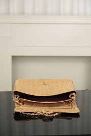 Colestore Chanel Fall-Winter 2026 Maxi Flap bag   Suede Crocodile Calfskin & Gold-Tone Metal  Camel  19.5 x 32 x 10cm - 3