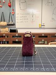 Colestore Chanel Fall Winter 2026 Mini Hobo Bag  Suede Calfskin & Gold Metal  Burgundy 17 x 24 x 7cm - 3