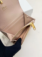 Colestore Dior Lady Dior Glycine Wallet Ballet Pink Cannage Lambskin 11 x 7.5 x 3 cm - 4