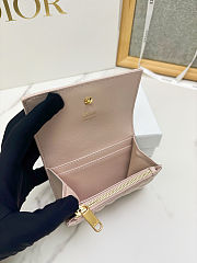 Colestore Dior Lady Dior Glycine Wallet Ballet Pink Cannage Lambskin 11 x 7.5 x 3 cm - 2