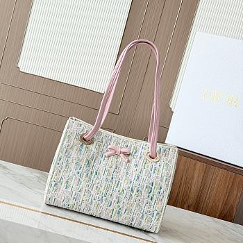 Colestore Dior Small Dior Promenade Shopping Bag Multicolor Dior Oblique Pastel Jacquard 27 x 20 x 12.5 cm