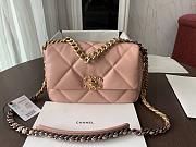Colestore Chanel Blush Pink Quilted Lambskin Chanel 19 Flap Aged Gold and Ruthenium Hardware 26x16x9cm  - 1