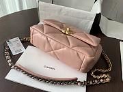 Colestore Chanel Blush Pink Quilted Lambskin Chanel 19 Flap Aged Gold and Ruthenium Hardware 26x16x9cm  - 3