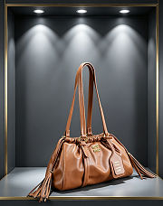Colestore Miu Miu Joie Leather Shoulder Bag in Brown 33x 10 x 19cm - 3