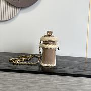 Colestore Chanel  Fall Winter 2026 Pre-Collection  Vanity with Chain   Shearling Sheepskin & Gold-Tone Metal  Beige  12 x 25 x 5cm - 5