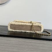 Colestore Chanel  Fall Winter 2026 Pre-Collection  Vanity with Chain   Shearling Sheepskin & Gold-Tone Metal  Beige  12 x 25 x 5cm - 3