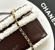 Colestore Chanel  Fall Winter 2026 Pre-Collection  Vanity with Chain  Aged Calfskin, Ecru Shearling & Gold-Tone Metal  Dark Brown 12 x 25 x 5cm - 2