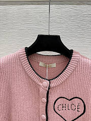 Colestore Chloé Generous Logo Cardigan in Wool & Cashmere Knit misty mauve - 6