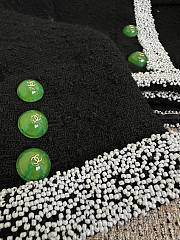 Colestore Chanel Métiers d’art 2026   Jacket   Embroidered Tweed  White, Green & Black - 6