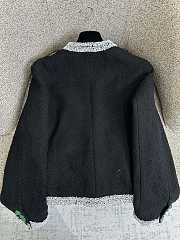Colestore Chanel Métiers d’art 2026   Jacket   Embroidered Tweed  White, Green & Black - 4