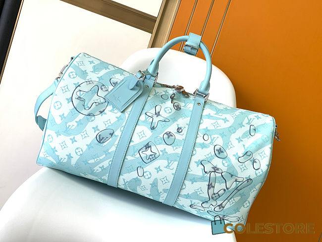 Colestore Louis Vuitton LV Aquagarden Keepall Bandoulière 50 Crystal Blue 50 x 29 x 23 cm - 1