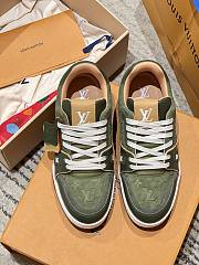 Colestore Louis Vuitton LV Trainer Sneaker Green Suede calf leather/Plain calf leather - 6