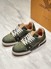 Colestore Louis Vuitton LV Trainer Sneaker Green Suede calf leather/Plain calf leather - 5