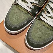 Colestore Louis Vuitton LV Trainer Sneaker Green Suede calf leather/Plain calf leather - 3