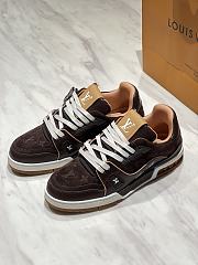 Colestore Louis Vuitton LV Trainer Sneaker Brown Suede calf leather/Plain calf leather - 4