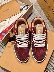 Colestore Louis Vuitton LV Trainer Sneaker Bordeaux Red Suede calf leather/Plain calf leather - 4