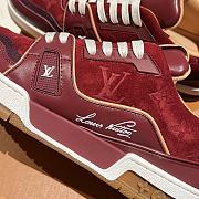 Colestore Louis Vuitton LV Trainer Sneaker Bordeaux Red Suede calf leather/Plain calf leather - 3