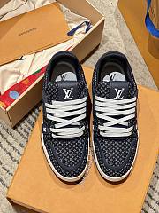 Colestore Louis Vuitton LV Trainer Sneaker Navy Blue Nanogram denim - 2