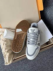 Colestore Louis Vuitton LV Trainer Sneaker White Plain calf leather/Monogram-embossed calf leather - 5